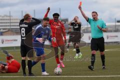 Bayernliga Nord - Saison 2023/24 - FC Ingolstadt 04 II - SC Eltersdorf- Moritz Wiezorrek (Nr.15 - FCI) wird gefoult von Zander Sam schwarz Eltersdorf und bekommt die rote Karte -  - Foto: Meyer Jürgen