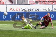 3. Liga - FC Ingolstadt 04 - TSV 1860 München - Tor 2:0 durch Marc Stendera (10, FCI), Ersatztorwart Torwart Kretzschmar Tom (40, 1860)  keine chance, Jubel