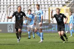 Toto Pokal - TSV 1860 München - FC Ingolstadt 04 - Tor Jubel Justin Butler (31, FCI) Ilmari Niskanen (22, FCI)