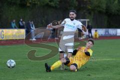 2023_10_22 - Kreisklasse - Saison 2023/24 - TSV Ingolstadt Nord - FC Gelbelsee - Hakan Türkcephe weiss Ing Nord - Maximilian Waffler gelb Gelbelsee - Foto: Meyer Jürgen