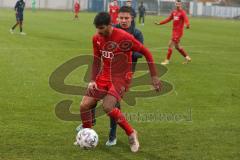 Bayernliga Süd - Saison 2021/2022 - FC Ingolstadt 04 II - TSV 1860 München II - Karaogul Ishak (#15 FCI) - Gresler Maxim #3 blau München - Foto: Meyer Jürgen