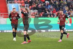 3. Liga; FC Ingolstadt 04 - 
Rot-Weiss Essen; Jannik Mause (7, FCI) schießt zum 1:0 Tor Jubel Treffer Benjamin Kanuric (8, FCI) 
Felix Keidel (43, FCI) 
