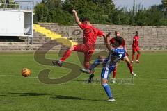 A - Junioren Bundesliga Süd/Südwest -  Saison 2021/2022 - FC Ingolstadt 04 - Karlsruher SC - Schmid Mamuel (#7 FCI) - Rafailidis Aggelos blau Karlsruhe - Foto: Meyer Jürgen