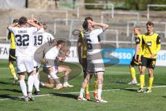 3. Liga; Borussia Dortmund II - FC Ingolstadt 04; Torchance verpasst Ryan Malone (16, FCI) ärgert sich, Simon Lorenz (32, FCI) Mladen Cvjetinovic (19, FCI) Max Plath (14 FCI) Lührs Yannik (34 BVB2)