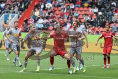 3. Liga; FC Ingolstadt 04 - SSV Jahn Regensburg; Zweikampf Kampf um den Ball Strauss Felix (4 SSV) Simon Lorenz (32, FCI) Seidel Nick (33 SSV)