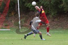 2023_11_5 - SV Kasing - TV Münchsmünster - Kreisliga - Saison 2023/24 - Patrick Rzepka rot Kasing - Leo Kreitmayer grau Münchsmünster -  Foto: Meyer Jürgen