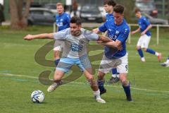 Kreisklasse - Saison 2025/26- TSV Großmehring - SV Oberstimm-  - Nico Zirngibl weiss Oberstimm  - Johannes Brunnhuber blau Großmehring - Foto: Meyer Jürgen