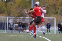 2023_10_28 - Bayernliga Nord - Saison 2023/24 - FC Ingolstadt 04 II - ASV Cham - Herbert Paul rot FCI - Lukas Leutner weiss Cham - Foto: Meyer Jürgen