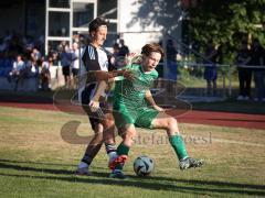 Freundschaftsspiel - Saison 2026/27 - TSV Ober/.Unterhaunstadt - FC Gerolfing  - Cem Hezer grau Ober./Unterh.stadt  - Valentin Sutner (Nr.6 - FC Gerolfing) - Foto: Meyer Jürgen