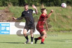 Kreisklasse - Saison 2023/2024 -SV Zuchering - SV Oberstimm - Philip Delanowski rot Zuchering - Christian Motz schwarz Oberstimm - Foto: Meyer Jürgen