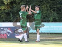 Landesliga - Saison 2026/27 - SV Manching - SC Olching -  Der 2:0 Führungstreffer durch - Sebastian  Graßl (Nr.10 - SV Manching) - jubel  - Rainer Meisinger (Nr.8 - SV Manching) - Foto: Meyer Jürgen