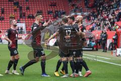 2.BL; FC Ingolstadt 04 - Karlsruher SC; Tor Jubel Treffer 1:0 Thomas Keller (27, FCI) Stefan Kutschke (30, FCI) Michael Heinloth (17, FCI) Marc Stendera (10, FCI) Nico Antonitsch (5, FCI) Jonatan Kotzke (25, FCI)