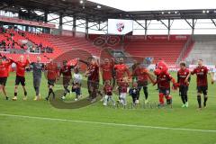 3.Liga - Saison 2022/2023 - FC Ingolstadt 04 -  - SV Waldhof-Mannheim - Die Mannschaft bedankt sich bei den Fans - Jubel - Foto: Meyer Jürgen