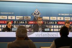 3. Liga - Saison 2025/26 - Waldhof Mannheim  -  FC Ingolstadt 04 - Cheftrainerin Sabrina Wittmann (FC Ingolstadt 04) bei der PK nach dem Spiel - XXXXX - Foto: Meyer Jürgen