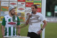 Toto Pokal - Saison 2022/2023 - SV Schalding-Heining - FC Ingolstadt 04 - Pressekonferenz auf dem Spielfeld - Cheftrainer Rüdiger Rehm (FCI) - Foto: Meyer Jürgen