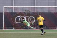 AUDI - Schanzer Amateur Cup - Halbfinale 2 - Saison 2024/25 - TSV Lichtenau - SV Hundszell - Elfmeter schiessen -Boris Manko gelb Lichtenau verschiesst - Lucas Steinbach Torwart Hundszell hält den Schuss - XXXXX - Foto: Meyer Jürgen