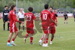 Kreisliga - Saison 2025/26- TSV Ingolstadt Nord - Türk SV Ingolstadt - Umut Yürükal rot Türkisch mit dem 0:3 Führungstreffer - jubel - - XXXXX - Foto: Meyer Jürgen