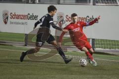 Bayernliga Süd - Saison 2021/2022 - FC Ingolstadt 04 II - VFR Garching - Senger Michael (#21 FCI) - Stubhan Bryan #19 Garching - Foto: Meyer Jürgen