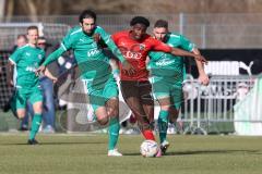 Bayernliga Nord - Saison 2023/24 - FC Ingolstadt 04 II - TSV Neudrossenfeld - Michael Udebuluzor (Nr.11 - FCI) - Gareis Daniel links Neudrossenfeld - Foto: Meyer Jürgen