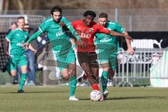 Bayernliga Nord - Saison 2023/24 - FC Ingolstadt 04 II - TSV Neudrossenfeld - Michael Udebuluzor (Nr.11 - FCI) - Gareis Daniel links Neudrossenfeld - Foto: Meyer Jürgen