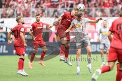 3. Liga; FC Ingolstadt 04 - SSV Jahn Regensburg; Zweikampf Kampf um den Ball Simon Lorenz (32, FCI) Kopfball Galjen Dejan (9 SSV)
