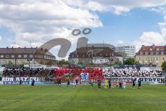 3. Liga; TSV 1860 München - FC Ingolstadt 04; Fan Fankurve Banner Fahnen Spruchband Choreografie
