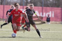 2. Frauen-Bundesliga Süd - Saison 2020/2021 - FC Ingolstadt 04 - FC Würzburger Kickers - Bernhard Emilie rot FCI - Scheidel Luisa schwarz Würzburg - Foto: Meyer Jürgen