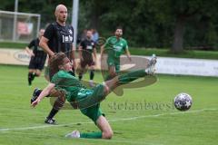 Bezirksliga - Saison 2023/2024 - SV Manching  - SV Sulzemoos - Selim Akdeniz (Nr.14 - SV Manching) - Ranftl Sebastian schwarz Sulzemoos - Foto: Meyer Jürgen