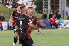 Testspiel - 2. Bundesliga - VfB Eichstätt - FC Ingolstadt 04 - Tor Jubel Fatih Kaya (9, FCI) mit Ilmari Niskanen (22, FCI) Merlin Röhl (34, FCI)