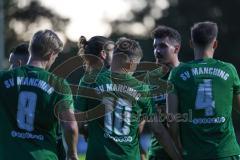 Bezirksliga - Saison 2023/2024 - SV Manching  - VFB Eichstätt II - Der 1:0 Führungstreffer durch Sebastian Graßl (Nr.10 - SV Manching) - jubel - Foto: Meyer Jürgen