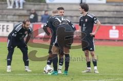 Kreisliga - Saison 2022/2023 - DJK Ingolstadt - Türk.SV Ingolstadt - Ibrahim Sahin schwarz Türk SV links beim Freistoss - Mathias Habricht schwarz #14 Türk SV - Melih Soysal  schwarz Türk SV am Ball -  - Foto: Meyer Jürgen