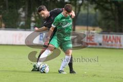 Bezirksliga - Saison 2025/26 - FC Gerolfing - FC Langengeisling - Leonardo Lucic (Nr.19 - FC Gerolfing) - Maxmilian Maier schwarz Geisling - Foto: Meyer Jürgen