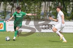 Bezirksliga - Saison 2024/25 - FC Gerolfing - SV Waldeck-München - David Simm (Nr.19 - FC Gerolfing) - Fabian Giudice weiss Waldeck - Foto: Meyer Jürgen
