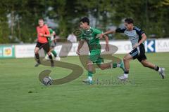 Bezirksliga - Saison 2025/26 - FC Gerolfing - TSV Ober./Unterh.stadt - Ahmet Altay grün Gerolfing - Angelo Boharu (Nr.19 - TSV Ober-/Unterh.stadt) - Foto: Meyer Jürgen