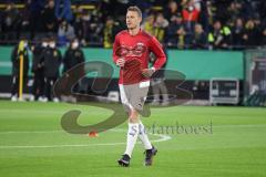 DFB Pokal; Borussia Dortmund - FC Ingolstadt 04; vor dem Spiel Marcel Gaus (19, FCI)