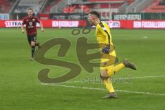 3. Fußball-Liga - Saison 2020/2021 - FC Ingolstadt 04 - FC Viktoria Köln - Der 1:1 Ausgleichstreffer durch Torwart Fabijan Buntic (#24,FCI)  - jubel - Stefan Kutschke (#30,FCI)  - IImari Niskanen (#22,FCI) - Foto: Meyer Jürgen