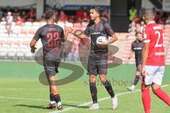 3. Liga - Saison 2025/26 - Energie Cottbus - FC Ingolstadt 04  - Der 1:1 Ausgleichstreffer durch Carlsen Frederic Bennedsgaard (Nr.8 - FC Ingolstadt 04) - jubel -   - Foto: Meyer Jürgen