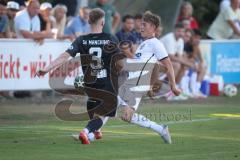 Landesliga - Saison 2026/27 - SV Manching - VFR Neuburg - Luca Oehler (Nr.3 - SV Manching) - Rampertshammer  Daniel weiss Neuburg - Foto: Meyer Jürgen
