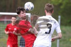 Kreisliga - Saison 2025/26- SV Zuchering - FC Mindelstetten - Jan Schimmack rot Zuchering - Michael Betz weiß Mindelstetten  - Foto: Meyer Jürgen