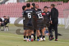 *** Bayernliga Nord - Saison 2025/26 - FC Ingolstadt 04 II - Jahn Regensburg II - Der 1:1 Ausgleichstreffer durch Ognjen Draculic (Nr.9 - FC Ingolstadt II) - jubel - Foto: Meyer Jürgen