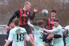 Bayernliga Nord - Saison 2024/25 - FC Ingolstadt 04 II - DJK Ammerthal - Luca Lechner (Nr.5 - FCI U21) beim Kopfball - Tobias Schröck (Nr.21 - FCI U21) mitte - Foto: Meyer Jürgen