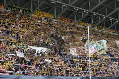 3.Liga - Saison 2022/2023 - Dynamo Dresden - FC Ingolstadt 04 - Fankurve von Dresden - Foto: Meyer Jürgen