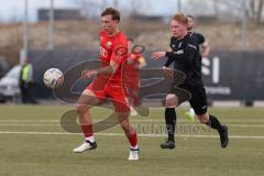 Bayernliga Nord - Saison 2023/24 - FC Ingolstadt 04 II - SC Eltersdorf- Moritz Wiezorrek (Nr.15 - FCI) wird gefoult von Zander Sam schwarz Eltersdorf und bekommt die rote Karte -  - Foto: Meyer Jürgen