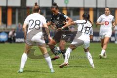 2. Bundesliga Frauen - Saison 2023/24 - FC Ingolstadt 04 Frauen - Turbine Potsdam - Samantha Stiglmaier (Nr.27 - FCI) - Hahn Maya weiss #16 Potsdam - Foto: Meyer Jürgen