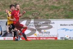 Kreisklasse - Saison 2023/24 -  SV Zuchering - TSV Lichtenau - Leander Friedl rot Zuchering - Manuel Kies gelb Lichtenau - Foto: Meyer Jürgen