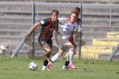 *** A-Junioren Bundesliga  - Saison 2025/26 - A-Junioren - FC Ingolstadt 04 - 1. FC Nürnberg - Breitschaft Veit rot FCI - Klos David weiss Nürnberg - Foto: Meyer Jürgen