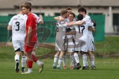 Kreisliga - Saison 2025/26- SV Zuchering - FC Mindelstetten - Der 0:1 Führungstreffer durch Josef Wilhelm weiß Mindelstetten - jubel  - XXXXX - Foto: Meyer Jürgen
