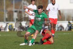 Bezirksliga - Saison 2023/24 - TSV Gaimersheim - FC Schwabing München - Dennis Hüttinger (Nr.7 - Gaimersheim) - Giacinto Sibilia weiss Schwabing - Foto: Meyer Jürgen