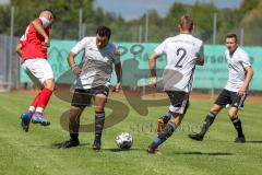 A-Klasse - Saison 2022/2023 - SV irsching - Knodorf - TV 1911 Vohburg  - Ibrahim Abd Alghfor weiss Irsching - Philipp Scholz #4 rot Vohburg - Foto: Meyer Jürgen