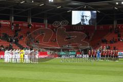 3. Liga; FC Ingolstadt 04 - Preußen Münster; Gedenkminute für Franz Beckenbauer